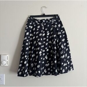 Kate Spade Skirt the Rules Lilith Pleated SILK Skirt Preppy Leopard Size 4